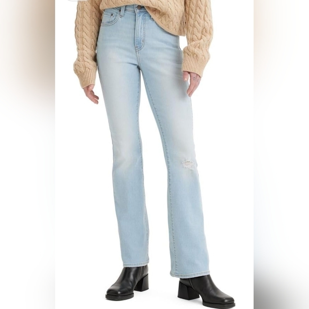 Levi's 725 High Rise Light Wash Classic Bootcut Jeans Stretch Plus 16 33x32 NEW